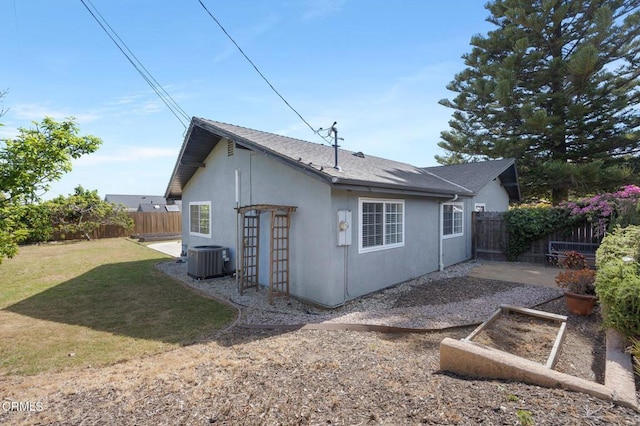 260 N Wake Forest Ave, Ventura, CA 93003 - rear view of property with central AC, stucco siding, a patio area, and roof with shingles