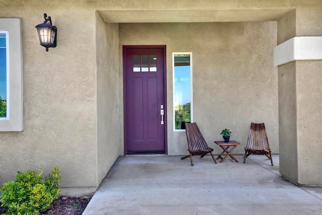 25034 Poderio Dr, Ramona, CA 92065 - doorway to property with stucco siding