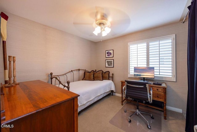 33 Alhambra Ave, Ventura, CA 93004 - bedroom featuring carpet flooring, baseboards, and a ceiling fan