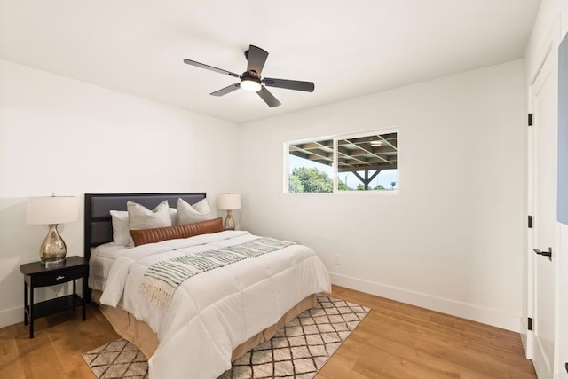 101 Coolwater Dr, San Diego, CA 92114 - bedroom with light wood-type flooring, baseboards, and a ceiling fan