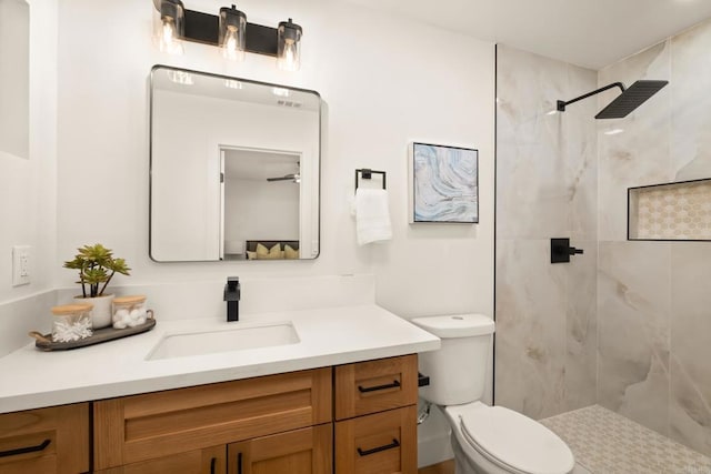 101 Coolwater Dr, San Diego, CA 92114 - bathroom with vanity, toilet, and a tile shower