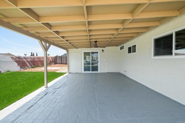 101 Coolwater Dr, San Diego, CA 92114 - view of patio featuring a ceiling fan and a carport