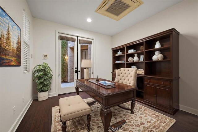 21 Land Bird, Irvine, CA 92618 - office space featuring baseboards, dark wood-type flooring, and recessed lighting