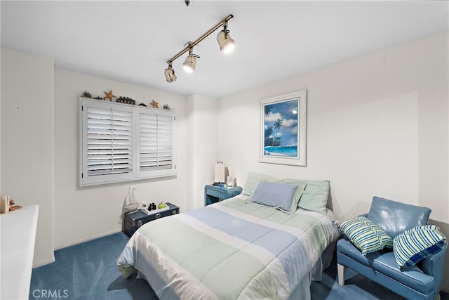 4026 Calle Lisa, San Clemente, CA 92672 - bedroom with carpet floors, rail lighting, and baseboards