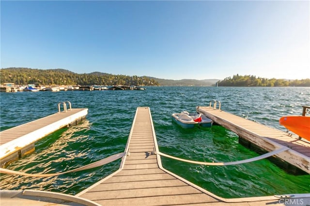 923 Lake Edge Way, Lake Arrowhead, CA 92352 - dock area with a water and mountain view