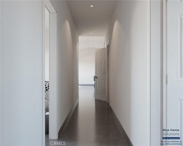 11725 Lagartijo Dr, Apple Valley, CA 92308 - hallway with finished concrete floors and recessed lighting