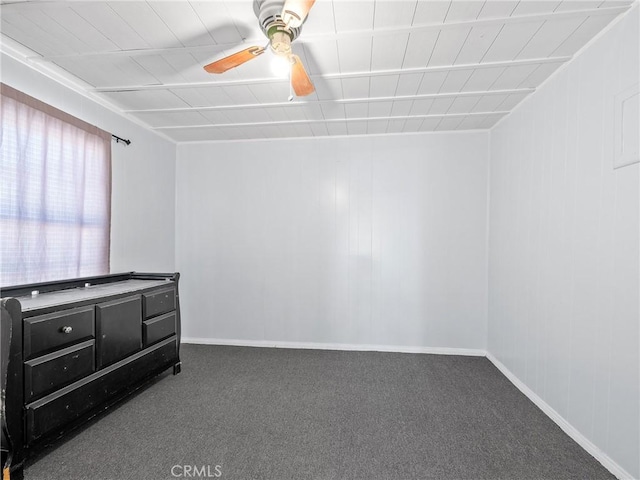 1040 Flora St, Barstow, CA 92311 - unfurnished room with carpet, a ceiling fan, and baseboards
