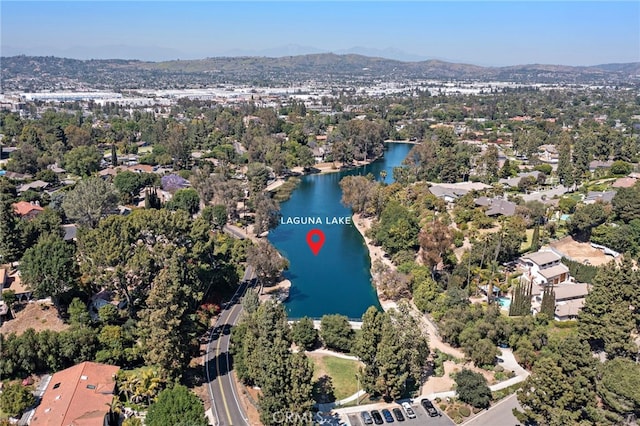 3016 Milagro Way, Fullerton, CA 92835 - aerial overview of property's location featuring a water and mountain view