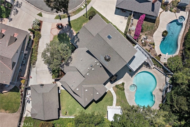 3016 Milagro Way, Fullerton, CA 92835 - drone / aerial view of a pool