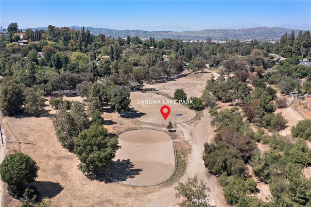 3016 Milagro Way, Fullerton, CA 92835 - aerial overview of property's location with mountains