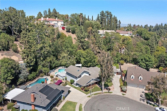 3016 Milagro Way, Fullerton, CA 92835 - aerial view of property and surrounding area with nearby suburban area and a pool area