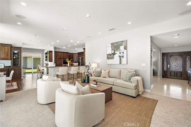 3016 Milagro Way, Fullerton, CA 92835 - living area with recessed lighting and baseboards