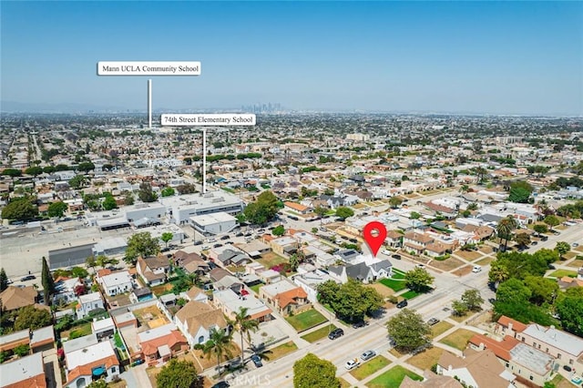 2101 W 76th St, Los Angeles, CA 90047 - aerial view of property's location with nearby suburban area
