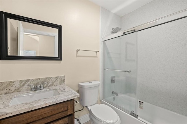 2101 W 76th St, Los Angeles, CA 90047 - full bathroom with vanity, toilet, and enclosed tub / shower combo