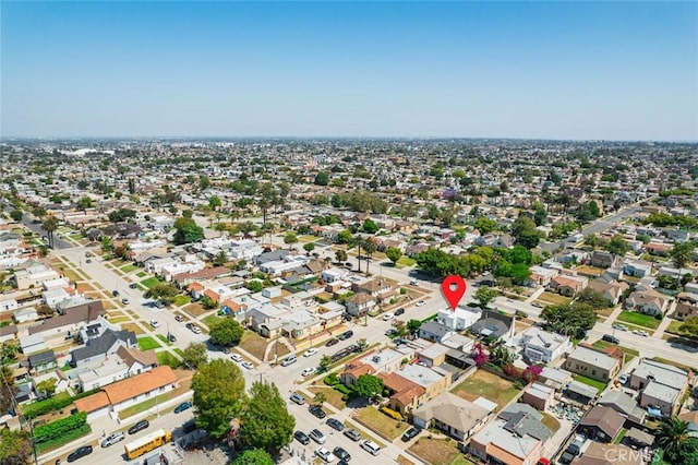 2101 W 76th St, Los Angeles, CA 90047 - aerial view of property's location featuring nearby suburban area