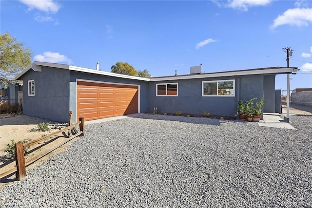 5951 Rose Ellen Ave Unit 29, Palms, CA 92277 - ranch-style home featuring a garage, stucco siding, and driveway