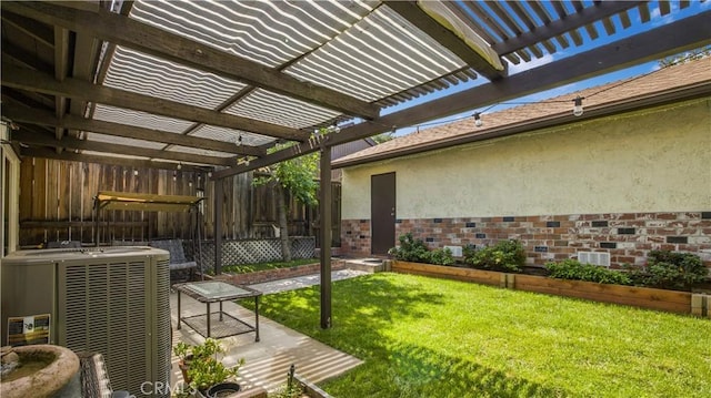 449 Heatherglen Ln, San Dimas, CA 91773 - view of yard featuring cooling unit and a pergola