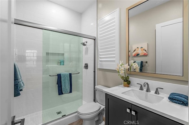 62 Pelican Ln, Irvine, CA 92618 - full bath with vanity, a stall shower, and toilet