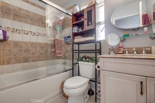 1775 Freeman Ave Unit 304, Long Beach, CA 90804 - full bathroom featuring shower / bath combination with glass door, toilet, and vanity