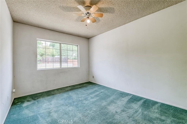 17415 Minnehaha St, Granada Hills, CA 91344 - spare room featuring carpet flooring, a textured ceiling, and ceiling fan
