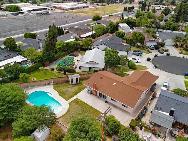 17415 Minnehaha St, Granada Hills, CA 91344 - aerial perspective of suburban area with a pool