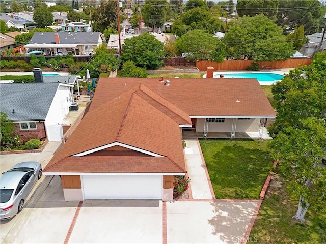 17415 Minnehaha St, Granada Hills, CA 91344 - aerial view of property and surrounding area