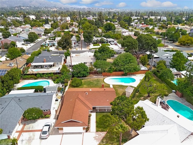 17415 Minnehaha St, Granada Hills, CA 91344 - aerial view of residential area featuring a pool area