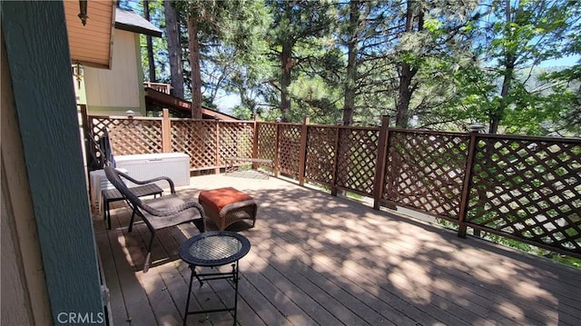 221 Darfo Dr, Crestline, CA 92325 - view of wooden deck