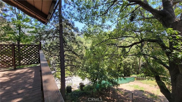221 Darfo Dr, Crestline, CA 92325 - view of wooden deck