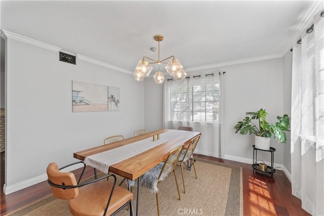1814 Grant Ave Unit 7, Redondo Beach, CA 90278 - dining room with wood finished floors, crown molding, and a chandelier