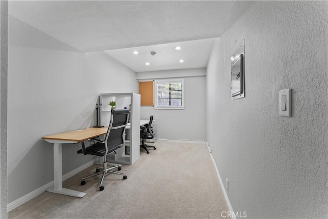 1814 Grant Ave Unit 7, Redondo Beach, CA 90278 - carpeted office with a textured wall and recessed lighting