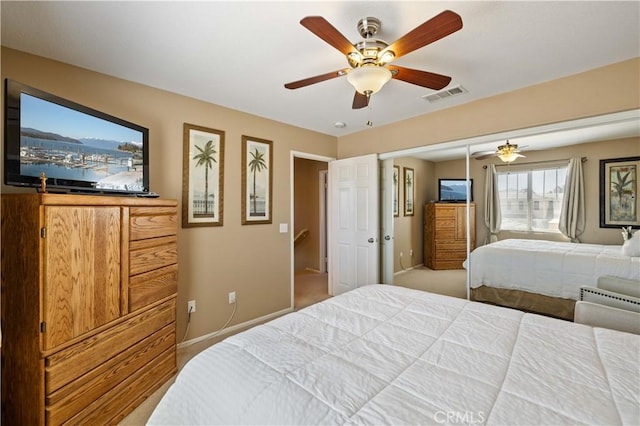 39243 Nicole Dr, Palmdale, CA 93551 - bedroom featuring baseboards and a ceiling fan