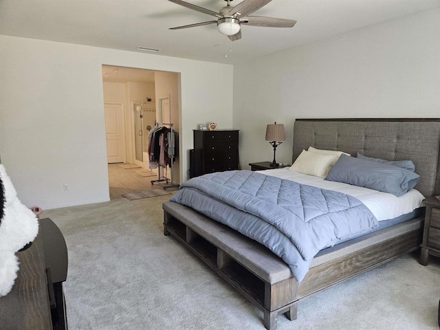 34885 Heartland Ln, Murrieta, CA 92563 - carpeted bedroom featuring ceiling fan and connected bathroom