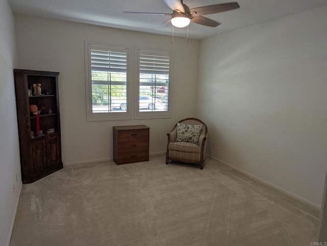 34885 Heartland Ln, Murrieta, CA 92563 - sitting room with a ceiling fan and light colored carpet