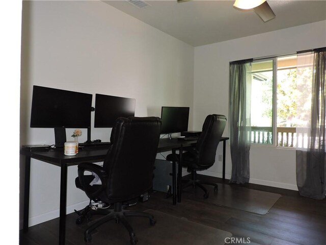 1326 Janes Way, Colton, CA 92324 - office featuring baseboards and wood finished floors