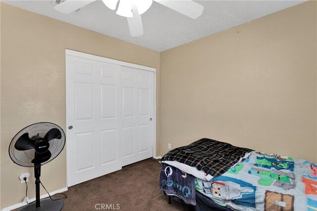 9275 Verdugo Ave, Hesperia, CA 92345 - bedroom featuring carpet flooring, a ceiling fan, and baseboards