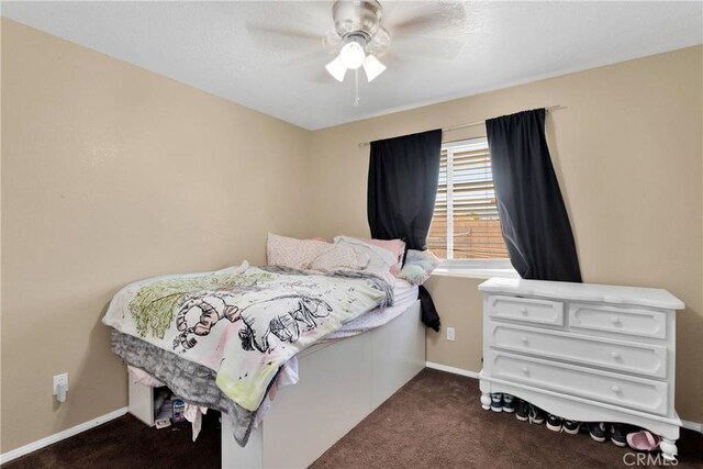 9275 Verdugo Ave, Hesperia, CA 92345 - carpeted bedroom featuring ceiling fan and baseboards