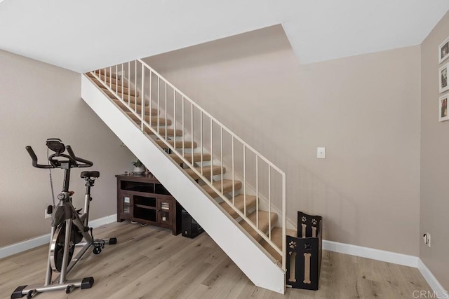3404 Oak Cliff Dr Unit 2, Fallbrook, CA 92028 - stairs featuring wood finished floors and baseboards