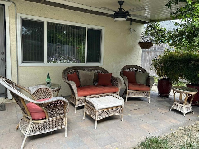 4349 Yale Ave, La Mesa, CA 91942 - view of patio / terrace featuring ceiling fan