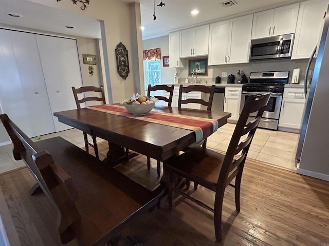 4349 Yale Ave, La Mesa, CA 91942 - dining area featuring recessed lighting and light wood finished floors