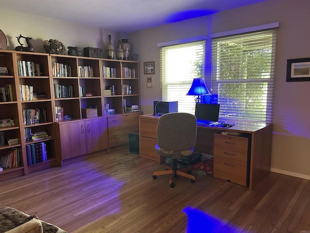 4349 Yale Ave, La Mesa, CA 91942 - office area with wood finished floors and baseboards