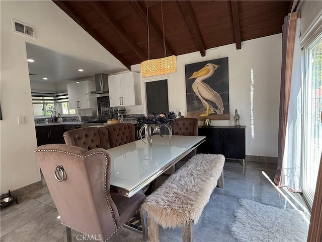 20630 Collegewood Dr, Walnut, CA 91789 - dining room with wood ceiling and baseboards