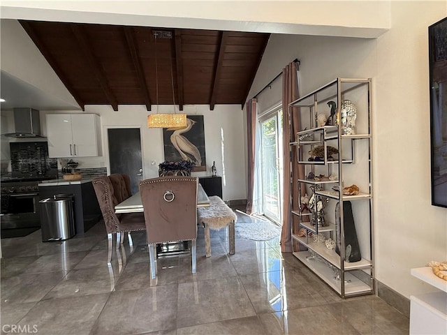 20630 Collegewood Dr, Walnut, CA 91789 - dining area with wooden ceiling