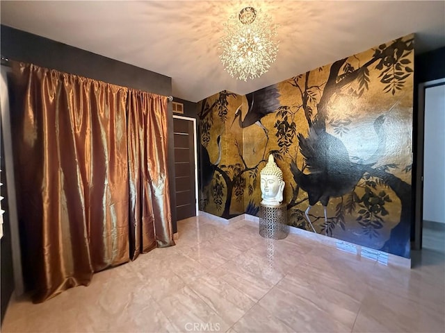 20630 Collegewood Dr, Walnut, CA 91789 - unfurnished room featuring a chandelier