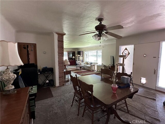 159 S Shasta St S, Willows, CA 95988 - carpeted dining area with ceiling fan