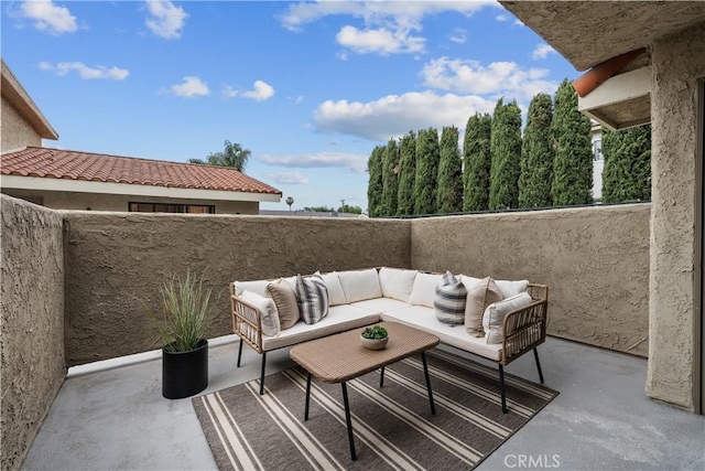 7061 Kester Ave Unit H, Van Nuys, CA 91405 - view of patio with an outdoor living space and a balcony