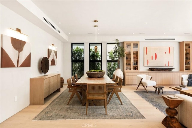 4314 Teesdale Ave, Studio City, CA 91604 - dining area with light wood-type flooring and recessed lighting