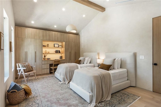 4314 Teesdale Ave, Studio City, CA 91604 - bedroom with light wood-style flooring and recessed lighting