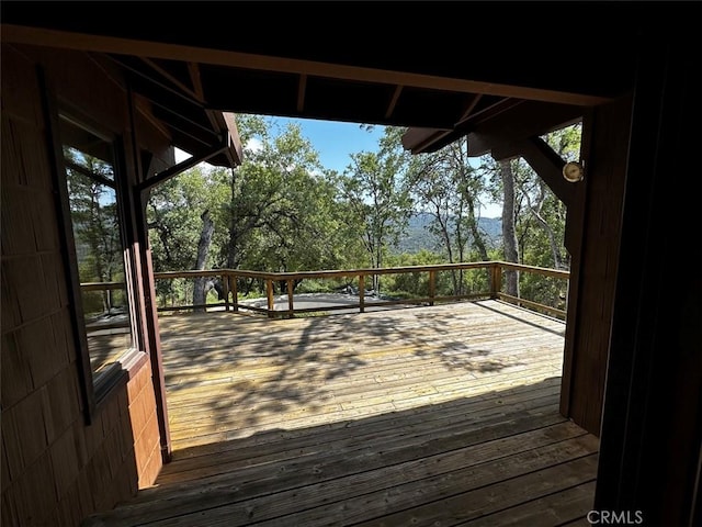 50771 Woodside Ln, Oakhurst, CA 93644 - deck with view of wooded area