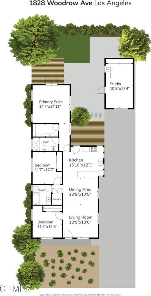 1828 Woodrow Ave, Los Angeles, CA 90041 - floor plan / room layout